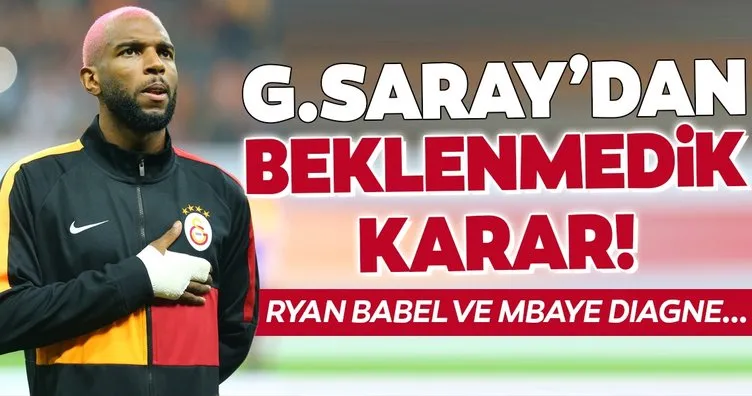 Galatasaray’da beklenmedik karar! Ryan Babel ve Mbaye Diagne...
