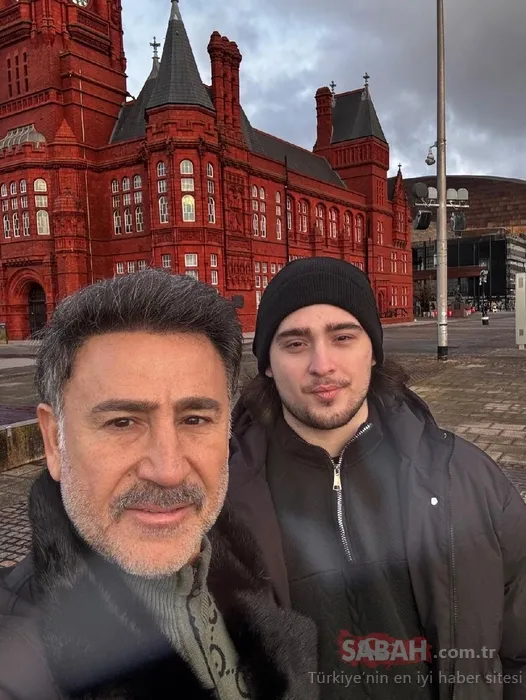 İzzet Yıldızhan Galler’de okuyan oğlu Veysel’in yanına gitti! Baba-oğul tarzıyla beğeni topladı