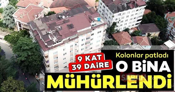 Sarıyer'de kolonları patlayan 9 katlı bina tahliye edildi