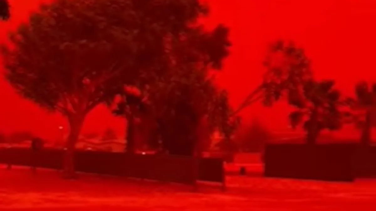 Avustralya’da sıra dışı doğa olayı: Gökyüzü bir anda kızardı