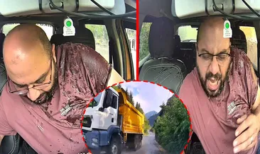 Artvin’de faciadan kıl payı dönüldü! Çamurlu su taksinin içine böyle doldu: O anlar kamerada