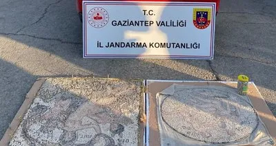 Tarihi eser kaçakçıları mozaikle yakalandı #gaziantep