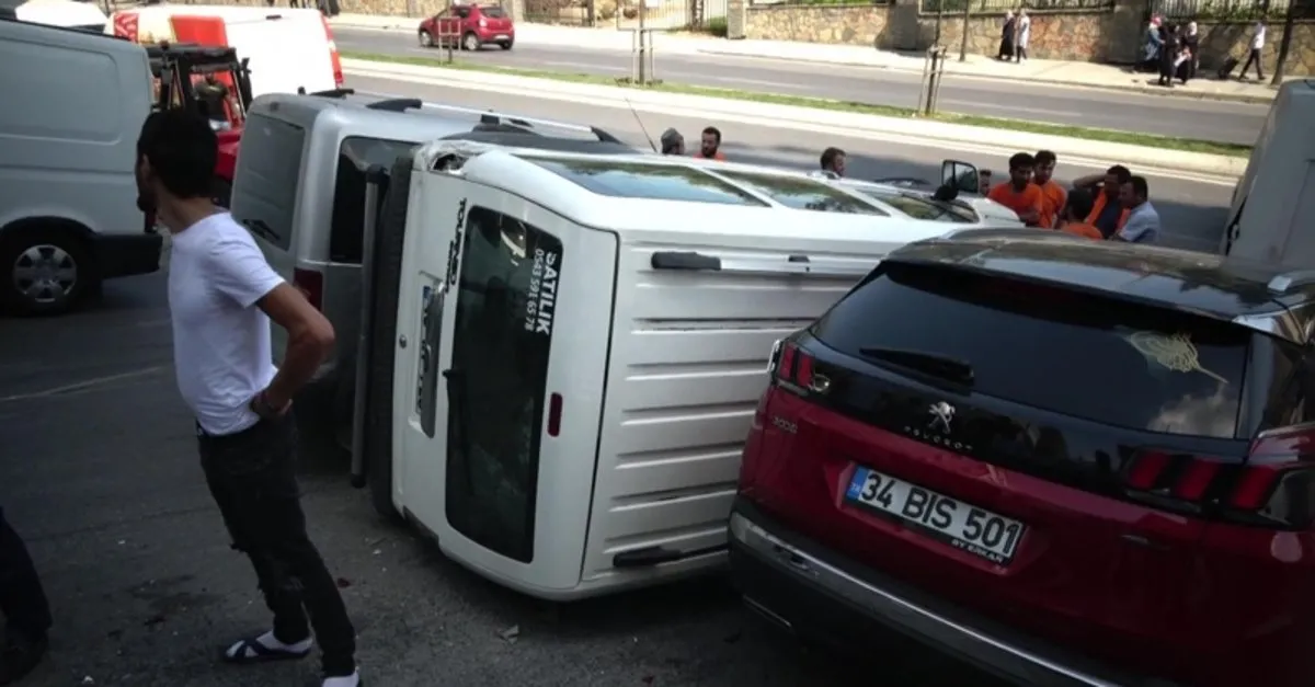 park halindeyken kaymaya baslayan arac 7 araca carpti son dakika yasam haberleri