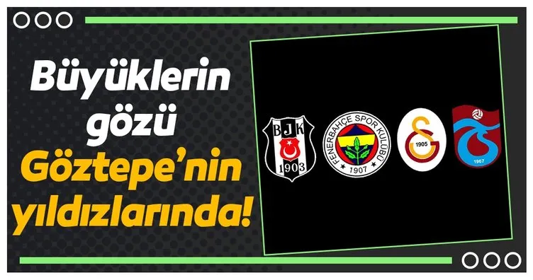 Beşiktaş, Fenerbahçe, Galatasaray ve Trabzonspor’un gözü Göztepe’de!