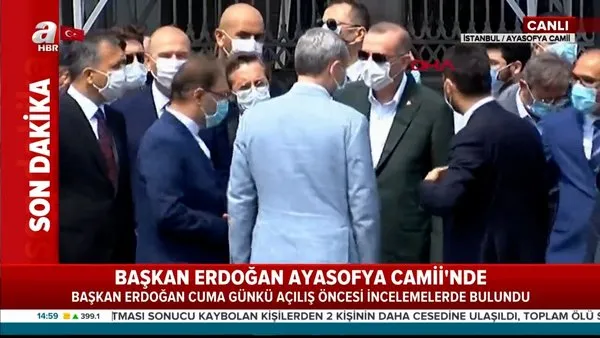 Son Dakika: Cumhurbaşkanı Erdoğan Ayasofya Camii'de | Video