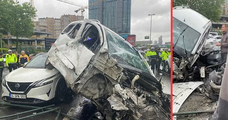 Beşiktaş’ta zincirleme kaza: Olay yerinden korkunç...