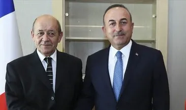 Bakan Çavuşoğlu, Fransız mevkidaşı Le Drian ile görüştü