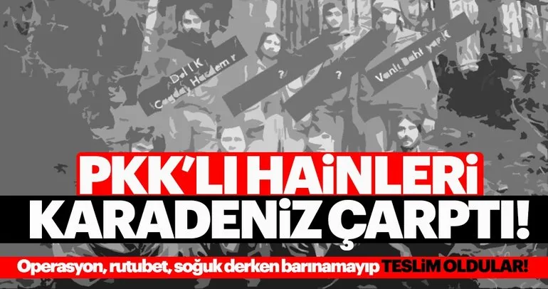 PKK’lı teröristler Karadeniz’de barınamadı