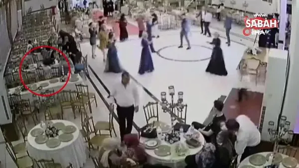 Düğün salonundaki küçük hırsız kameralara yakalandı | Video