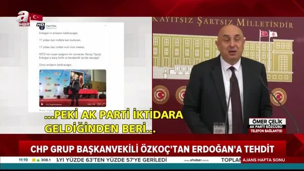 CHP Grup Başkanvekili Özkoç'tan Erdoğan'a tehdit! 