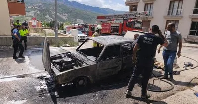 Tunceli’de bir anda tutuşan araç kullanılamaz hale geldi #tunceli
