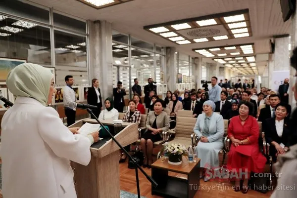 Emine Erdoğan Bişkek'te açılış yaptı