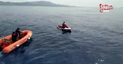 Jet ski’ye tutunarak Yunan adalarına kaçmaya çalışan Filistinli kaçaklar yakalandı