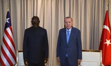 Başkan Erdoğan, Liberya Devlet Başkanı Weah ile bir araya geldi