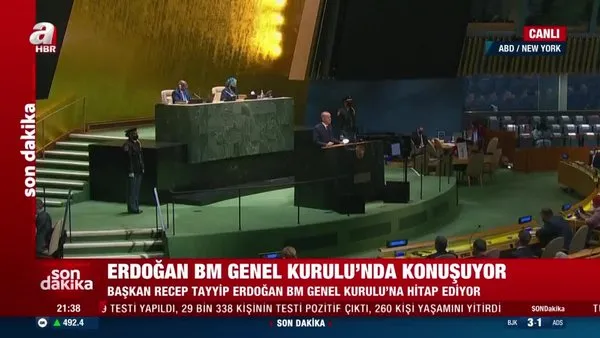 Son dakika: Başkan Erdoğan’dan BM Genel Kurulu’nda Doğu Akdeniz mesajı: Türkiye'yi yok sayan anlayıştan vazgeçilmeli | Video