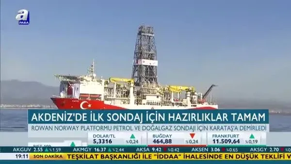 Akdenizde ilk sondaj için hazırlıklar tamam
