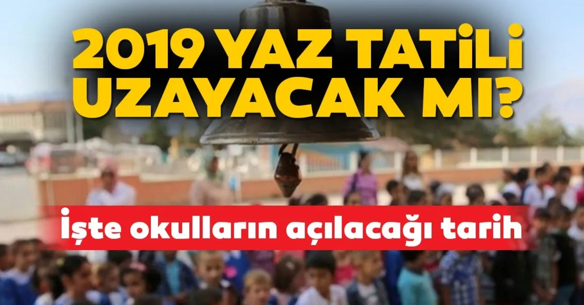 meb takvimi 2019 okullar ne zaman ve