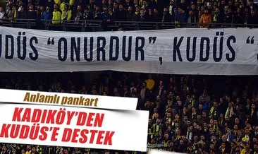 Fenerbahçeli taraftarlardan  pankartla Filistin’e destek