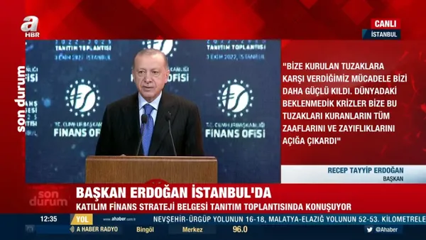 Son dakika: Başkan Erdoğan’dan Katılım Finans Strateji Belgesi toplantısında önemli açıklamalar