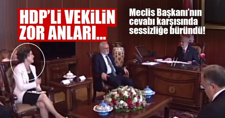 TBMM Başkanı Kahraman’ın yanıtı HDP’li vekili zor anlar yaşattı
