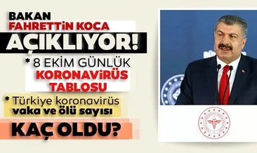 8 Ekim corona virüs vaka ve vefat sayısı belli oldu! Son dakika haberi: Türkiye’de son corona virüs tablosunda vaka sayısı kaç oldu?
