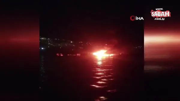 Milas Yılan Adası’nda yangın ve patlama kamerada | Video