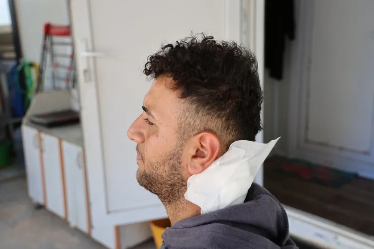 Yorgun mermi molada yakaladı: Şah damarına tam 2 santim!