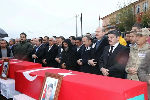 Siirt'in Eruh ilçesinde şehit edilen korucular son yolculuğuna uğurlandı