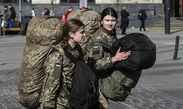 Lviv’de Ukraynalı kadınlardan oluşan askeri yoğunluk