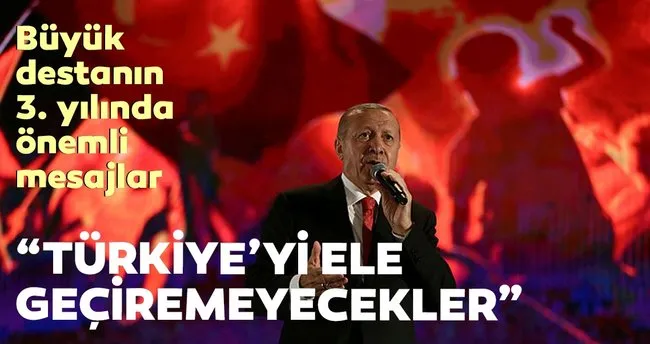 Başkan Erdoğan Atatürk Havalimanı’ndaki 15 Temmuz etkinliğinde konuştu