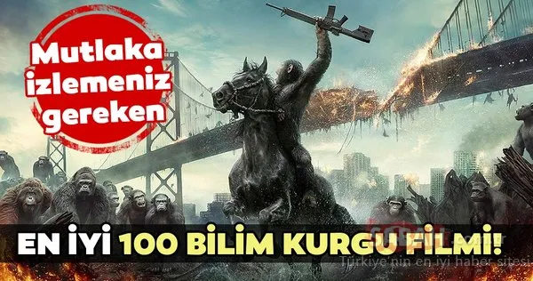Mutlaka izlemeniz gereken en iyi 100 bilim kurgu filmi nelerdir? İşte en iyi 100 bilim kurgu filmi...