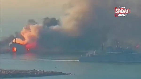 Ukrayna ordusu Rusya'nın Orsk gemisini vurdu | Video