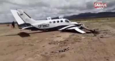Bolivya’da arıza yapan uçak boş araziye acil iniş yaptı: 4 yaralı | Video