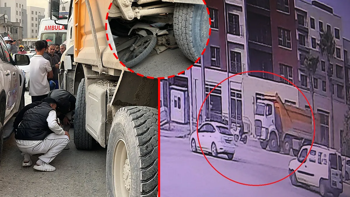Hatay’da acı kaza! Motosiklet hafriyat kamyonunun altında kaldı: Sürücünün kahreden son anları kamerada!