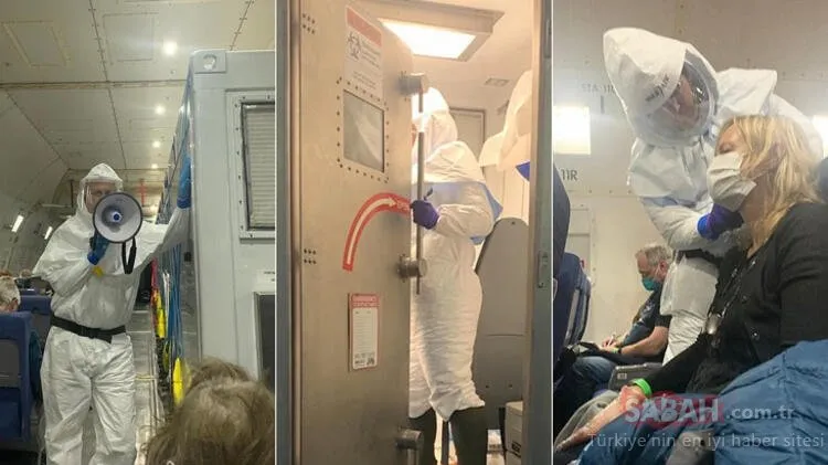 CORONAVİRÜSÜ SON DAKİKA HABERLERİ: Şok fotoğraflar ortaya çıktı! Bir uçaktaki altı corona virüs hastası kişi...