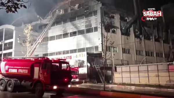Sultanbeyli'de çelik tencere fabrikasında çıkan yangın 13 saat sonra söndürüldü | Video