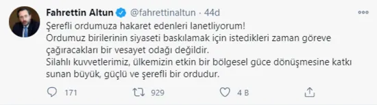 https www sabah com tr gundem 2020 11 29 iletisim baskani altundan chpli ali mahir basarira sert tepki serefli ordumuza hakaret edenleri lanetliyorum