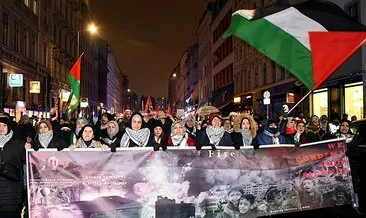 Almanya’da Filistin halkıyla dayanışma eylemi