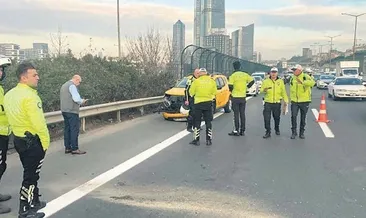 Emniyet şeridinde feci kaza