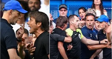 Chelsea - Tottenham derbisinde ortalık karıştı! Antonio Conte ile Thomas Tuchel birbirlerine girdi...