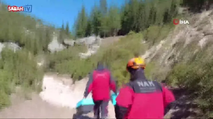 Kanyondaki oyuktan gelen köpek sesleri endişelendirdi | Video