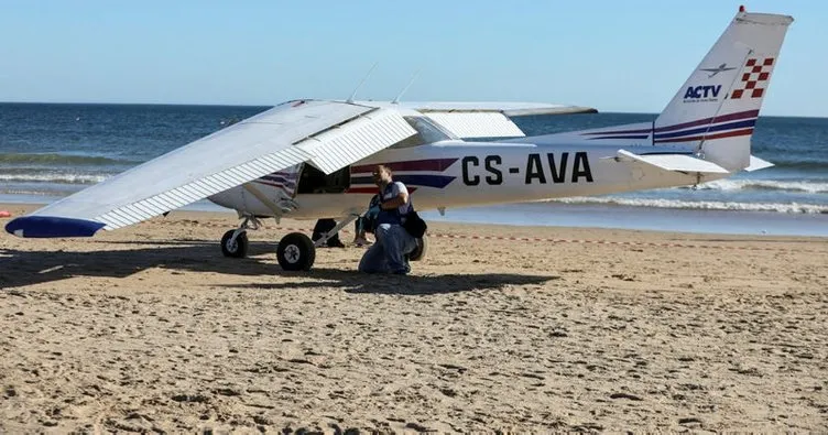 Portekiz’de uçak sahile acil iniş yaptı: 2 ölü!