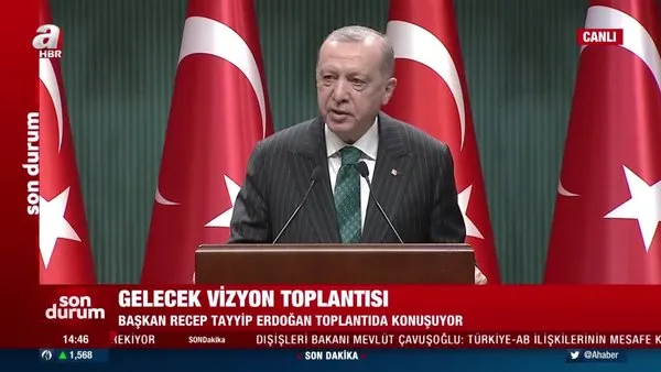 Başkan Erdoğan'dan Gelecek Vizyon Toplantısı'nda önemli açıklamalar | Video