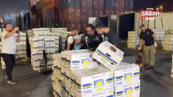 Mersin Limanı'nda 610 kilogram kokain ele geçirildi | Video