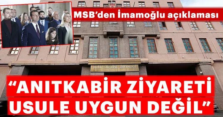 MSB’den İmamoğlu açıklaması