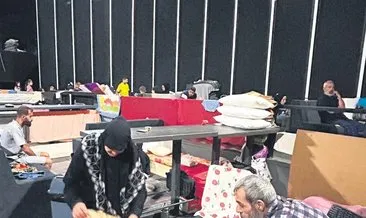 Çaresiz insanlar bara sığındı