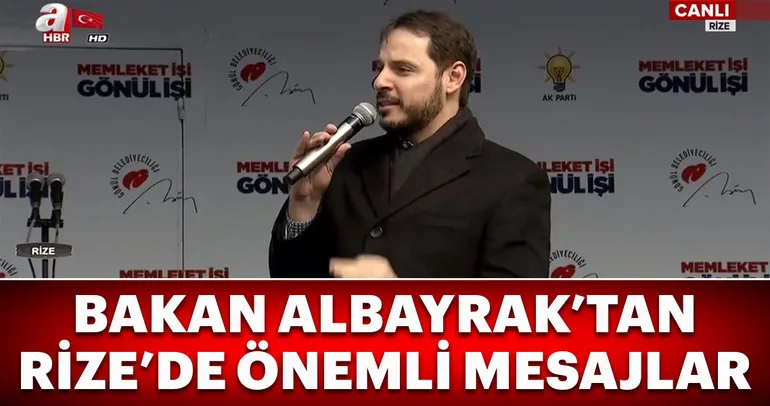 Bakan Berat Albayrak'tan Rize'de önemli açıklamalar!