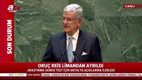 Volkan Bozkır, Birleşmiş Milletler Genel Kurulu açılış konuşmasını yaptı | Video