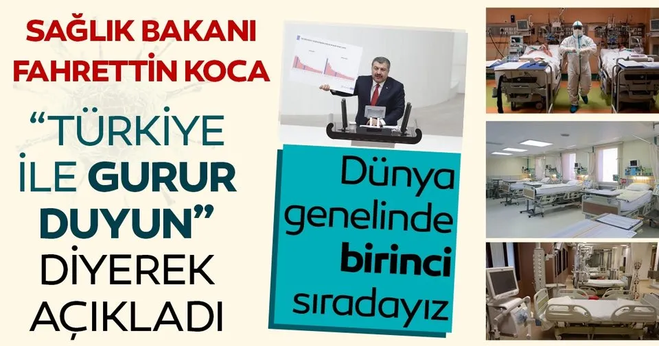 SON DAKİKA HABERİ: Sağlık Bakanı Fahrettin Koca 'Türkiye ile gurur duyun' diyerek paylaştı! Dünyada birinci sıradayız