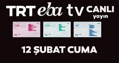 TRT EBA TV izle! 12 Şubat Cuma Ortaokul, İlkokul, Lise YARIYIL TATİLİ ders tekrarları... EBA TV ders programı | Video